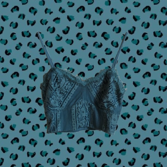 SOLD xhilaration teal lace bustier NWOT - Picture 1 of 2
